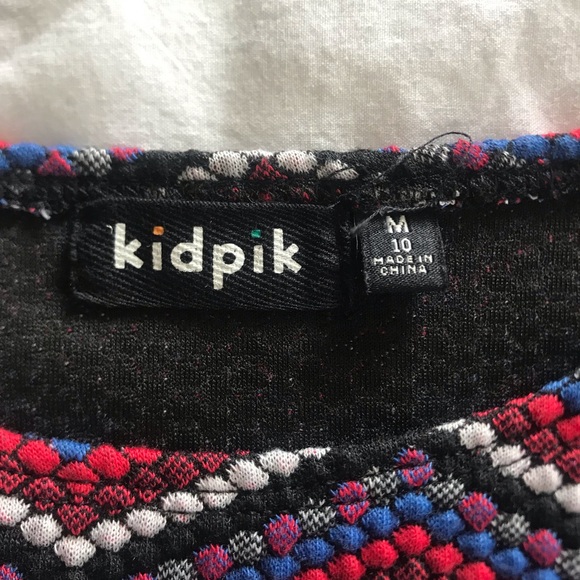 Kidpik Girls Colored Zigzag Short Sleeve Dress - Picture 3 of 10